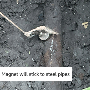 Magnet will stick to steel pipes