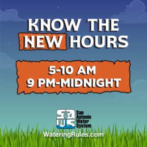 Know the New Watering Hours: 5-10 AM & 9 PM - MIDNIGHT